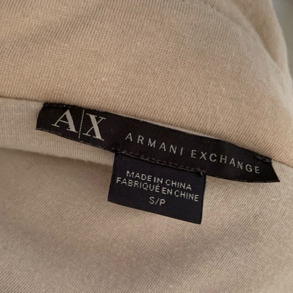 Armani exchange tan coat with silver clasp - Picture 3 of 3
